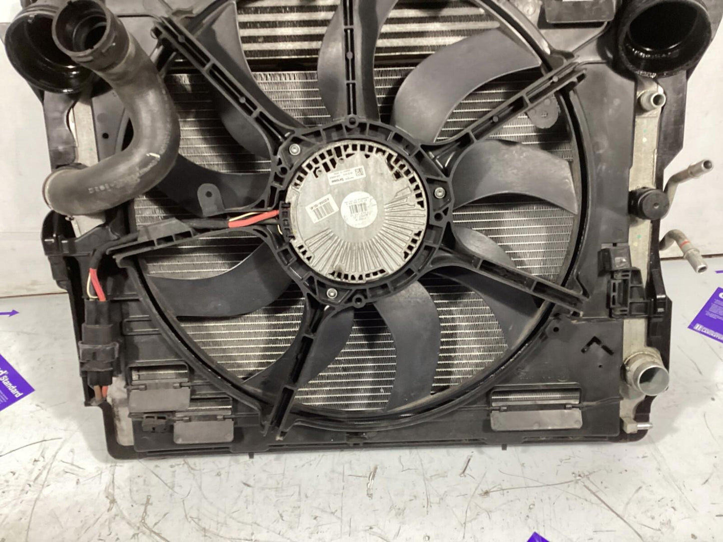 2007-2013 BMW E70 X5 Radiator Condenser Intercooler w & Electric Cooling Fan OEM