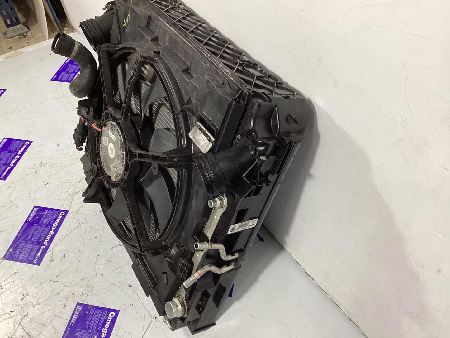 2007-2013 BMW E70 X5 Radiator Condenser Intercooler w & Electric Cooling Fan OEM