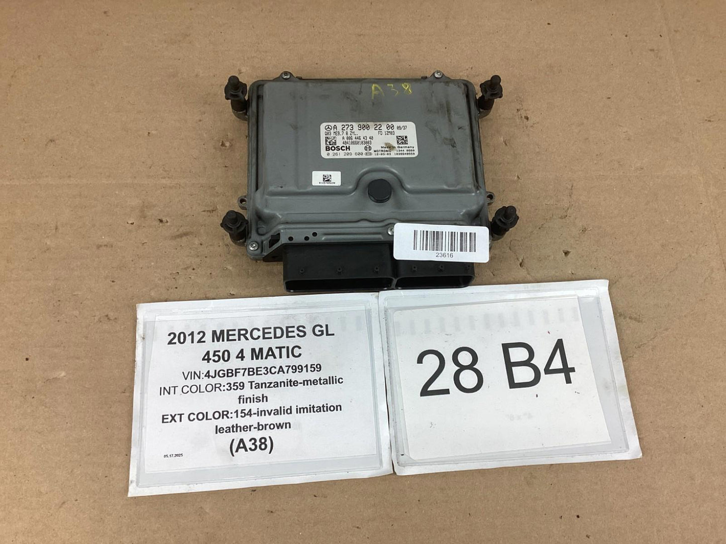 2012 Mercedes-Benz GL450 Engine Computer Unit ECU ECM A2739002200 OEM