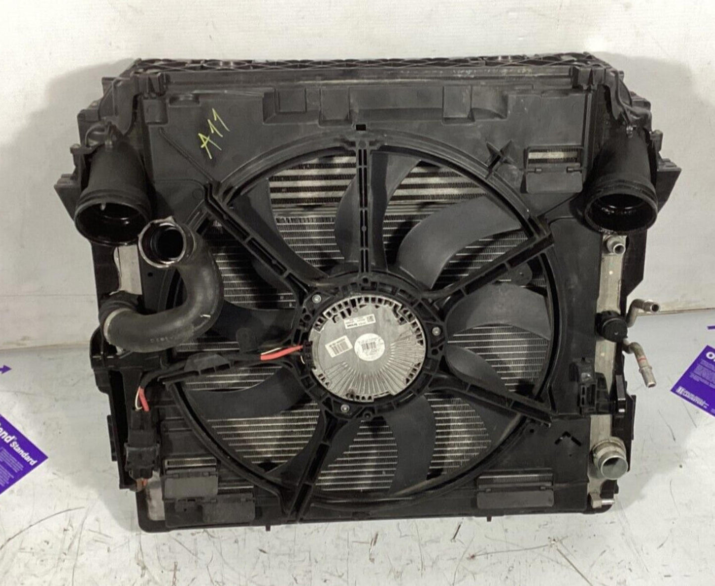 2007-2013 BMW E70 X5 Radiator Condenser Intercooler w & Electric Cooling Fan OEM