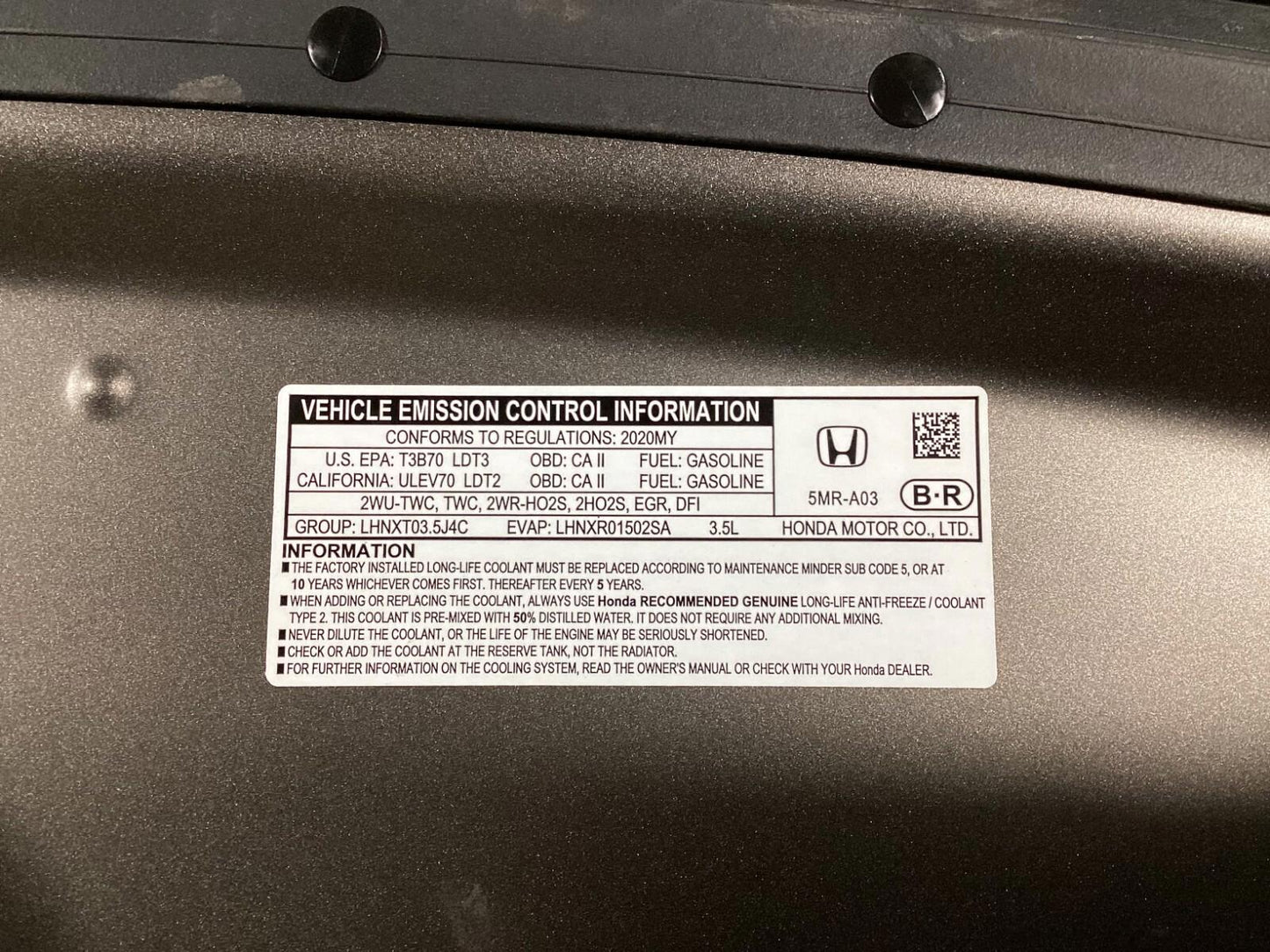 2018 - 2023 Honda Odyssey Elite Engine Hood - Grey 60100-THR-A00ZZ OEM .