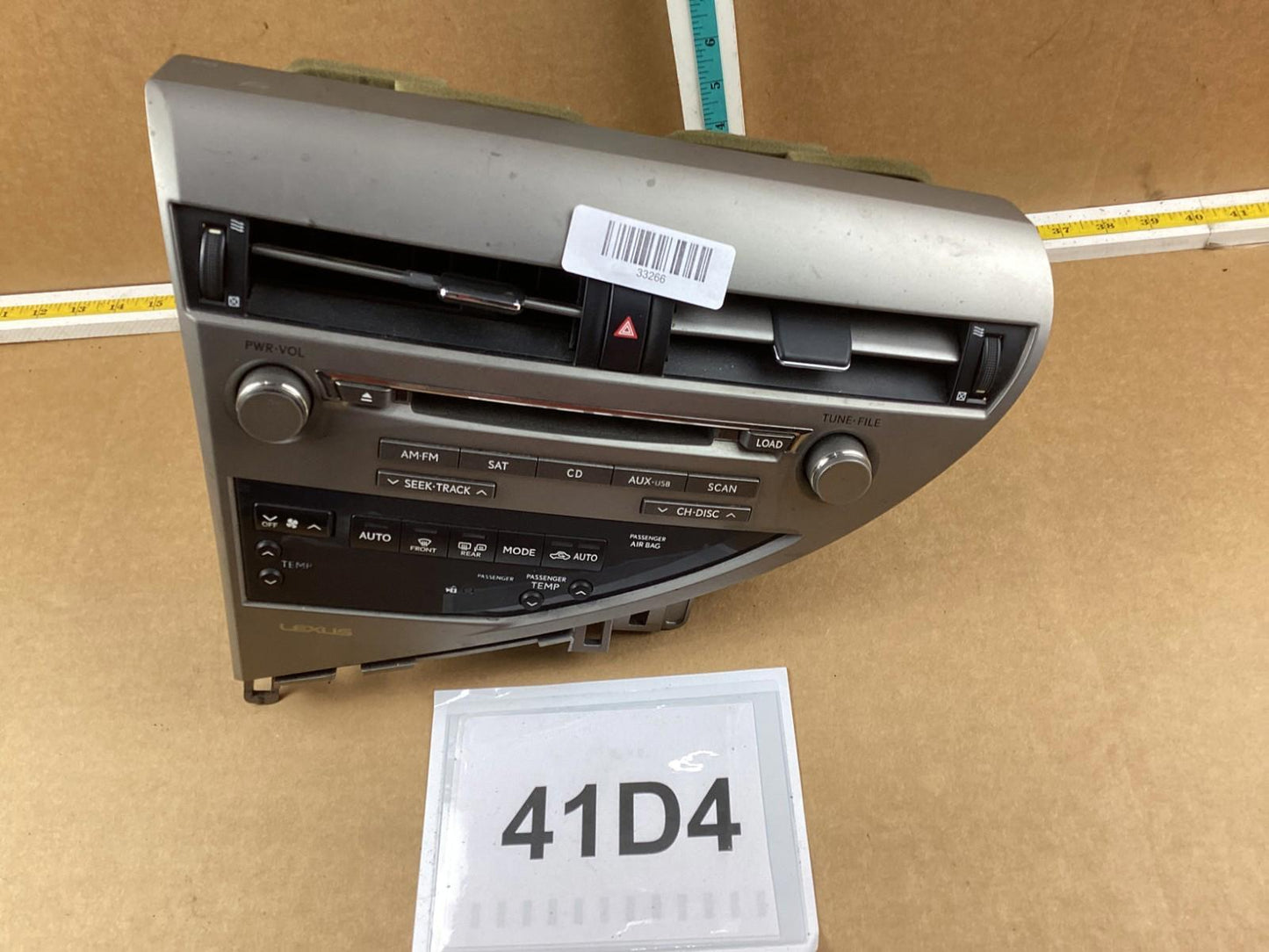 2010-2012 Lexus RX350 Navigation Climate Control Radio Receiver CD Player OEM