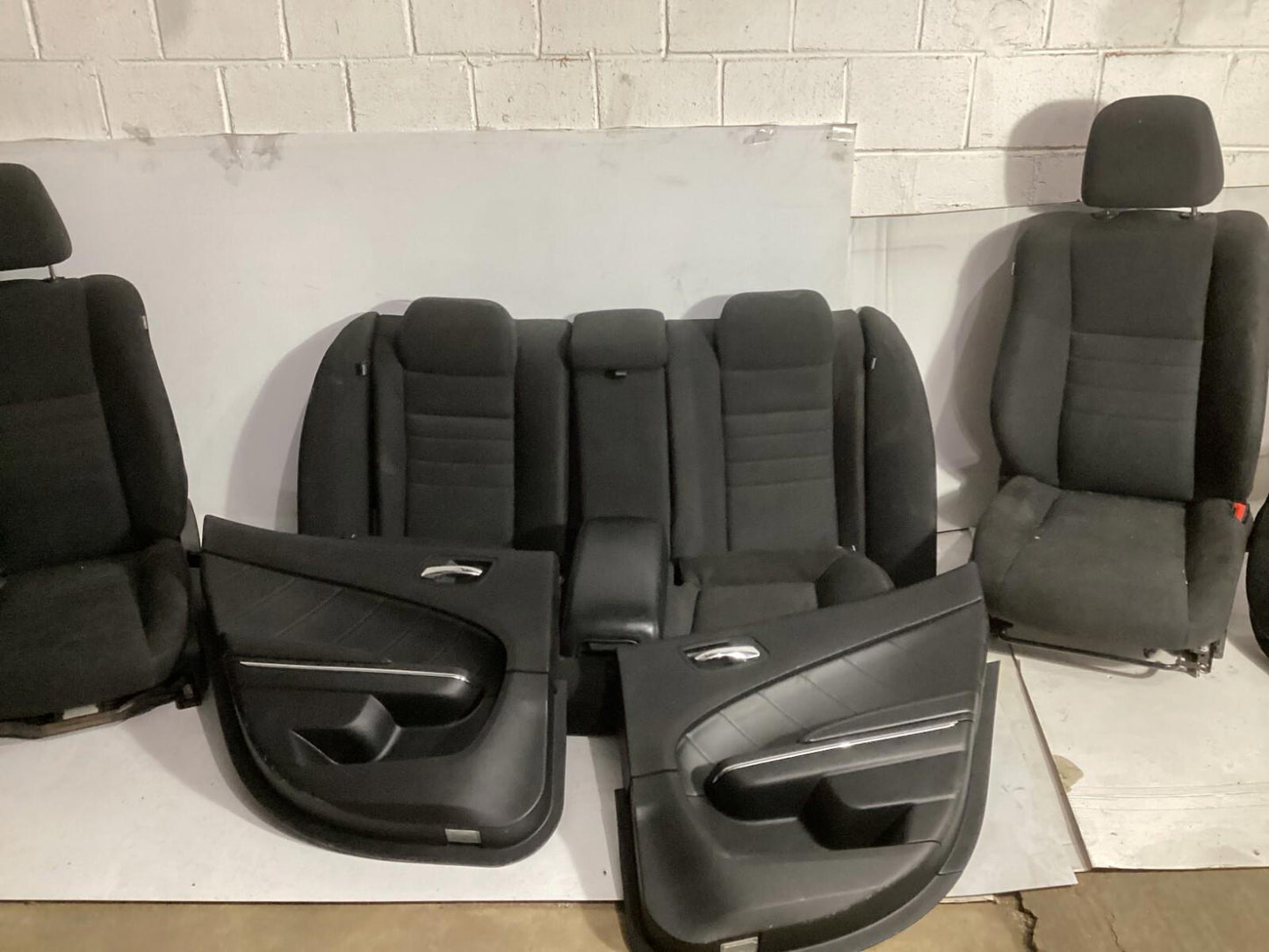 2011 - 2014 Dodge Charger Front Rear Complete Seat Assembly & Door Panel Set OEM