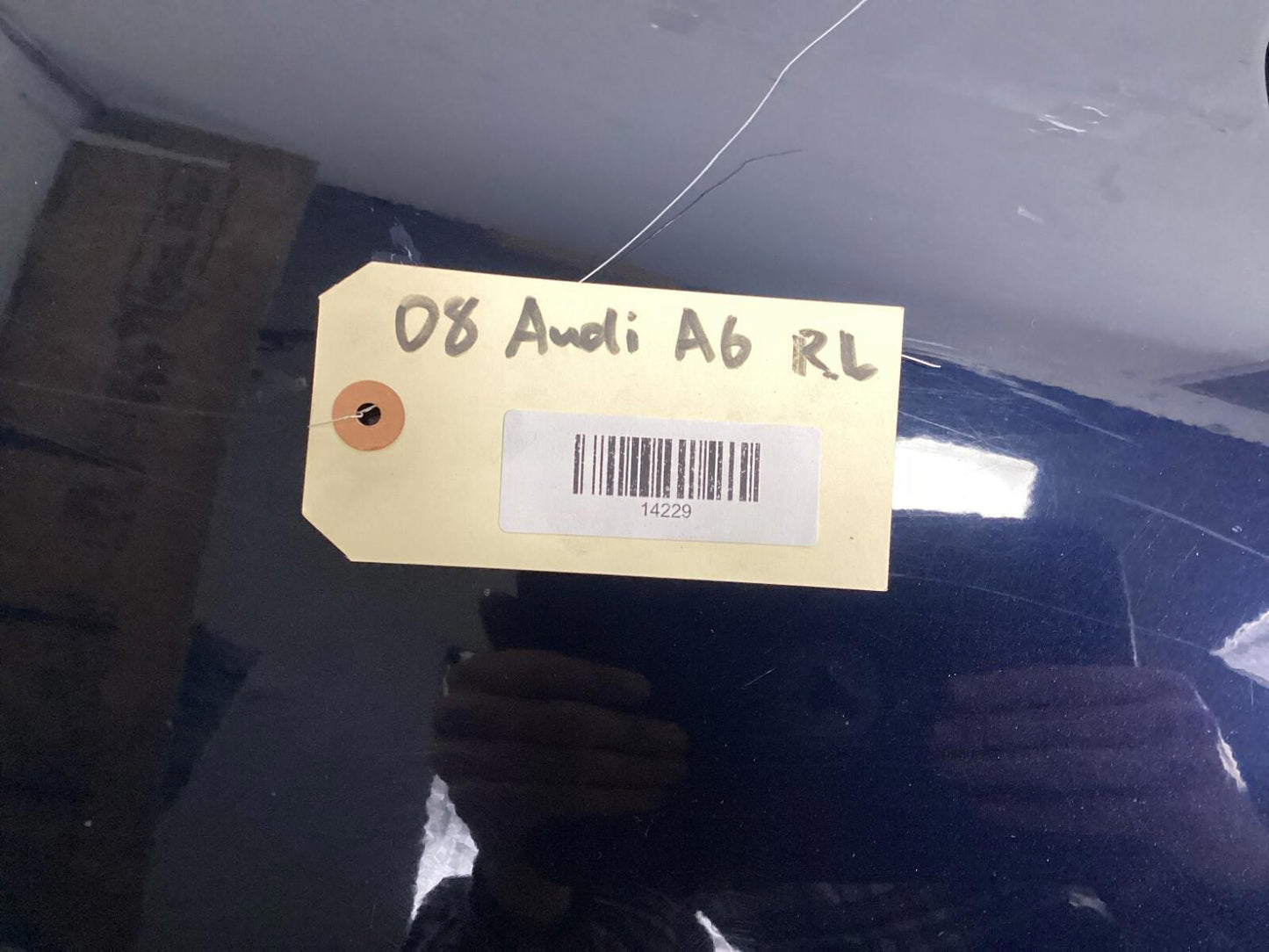 2008-2010 AUDI A6 REAR LEFT DRIVER SIDE COMPLETE DOOR SHELL PANEL W/ GLASS OEM.
