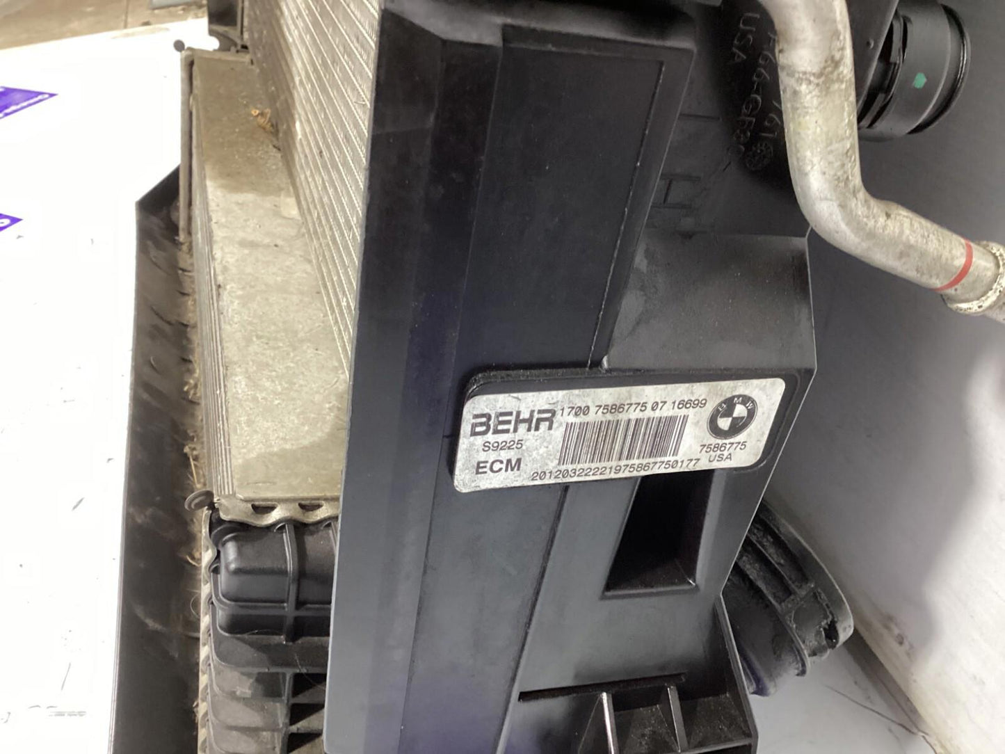 2007-2013 BMW E70 X5 Radiator Condenser Intercooler w & Electric Cooling Fan OEM