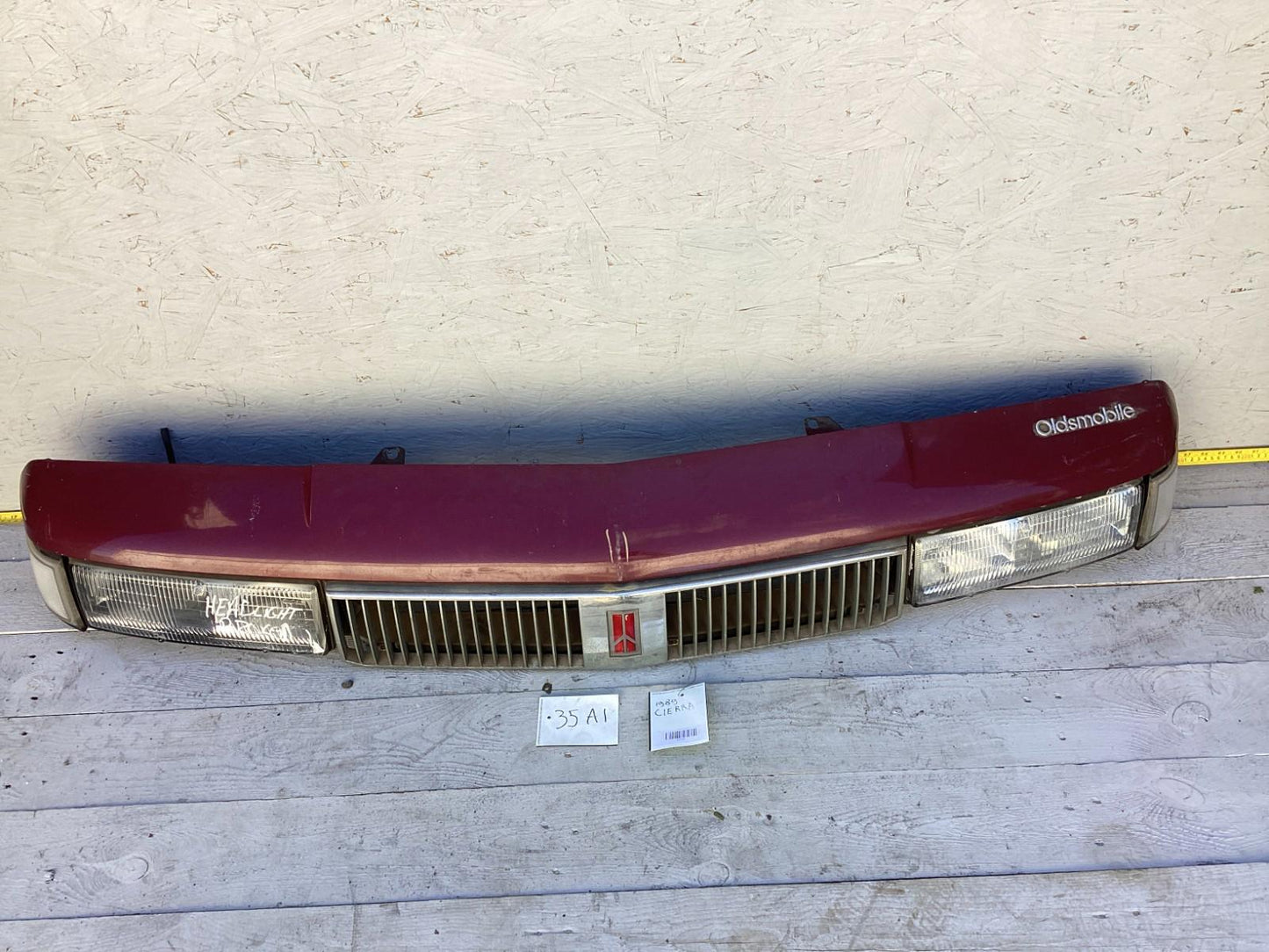 1987-1996 Oldsmobile Cutlass Ciera Front Headlight Header Panel 10068954 OEM