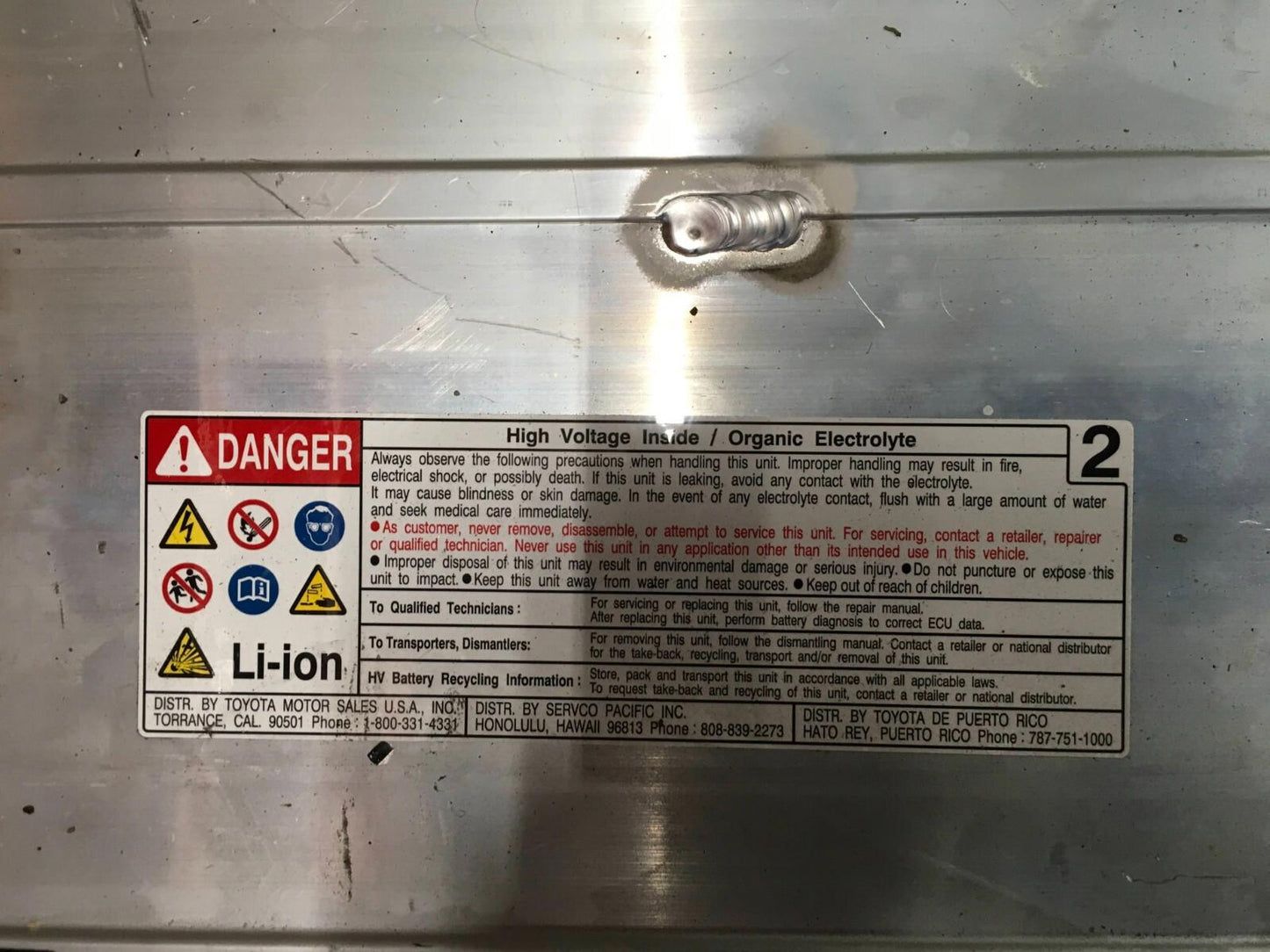 2017 - 2022 Toyota Prius Prime Hybrid Battery G9280-47210 OEM .