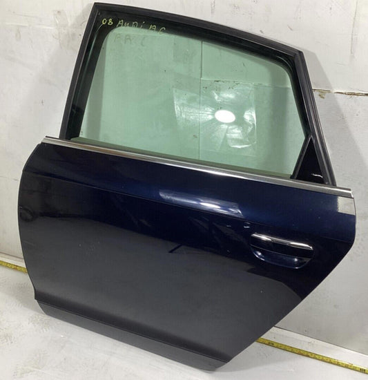 2008-2010 AUDI A6 REAR LEFT DRIVER SIDE COMPLETE DOOR SHELL PANEL W/ GLASS OEM.