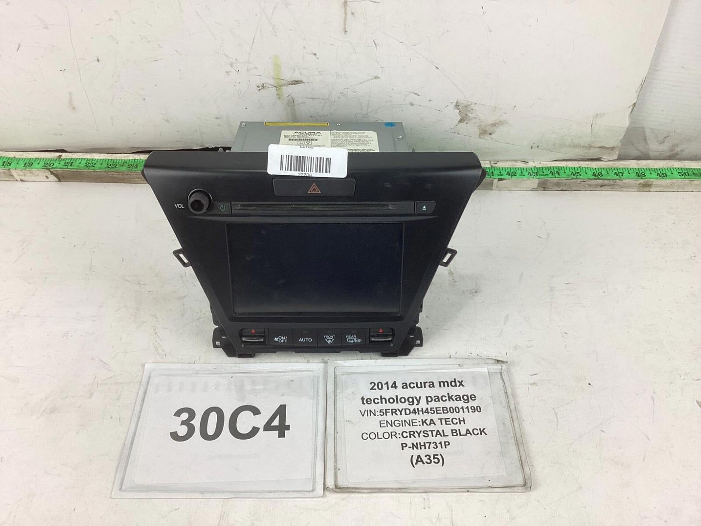 2014-2016 Acura MDX CD AM FM Touch Screen Navigation Media Radio Receiver OEM.