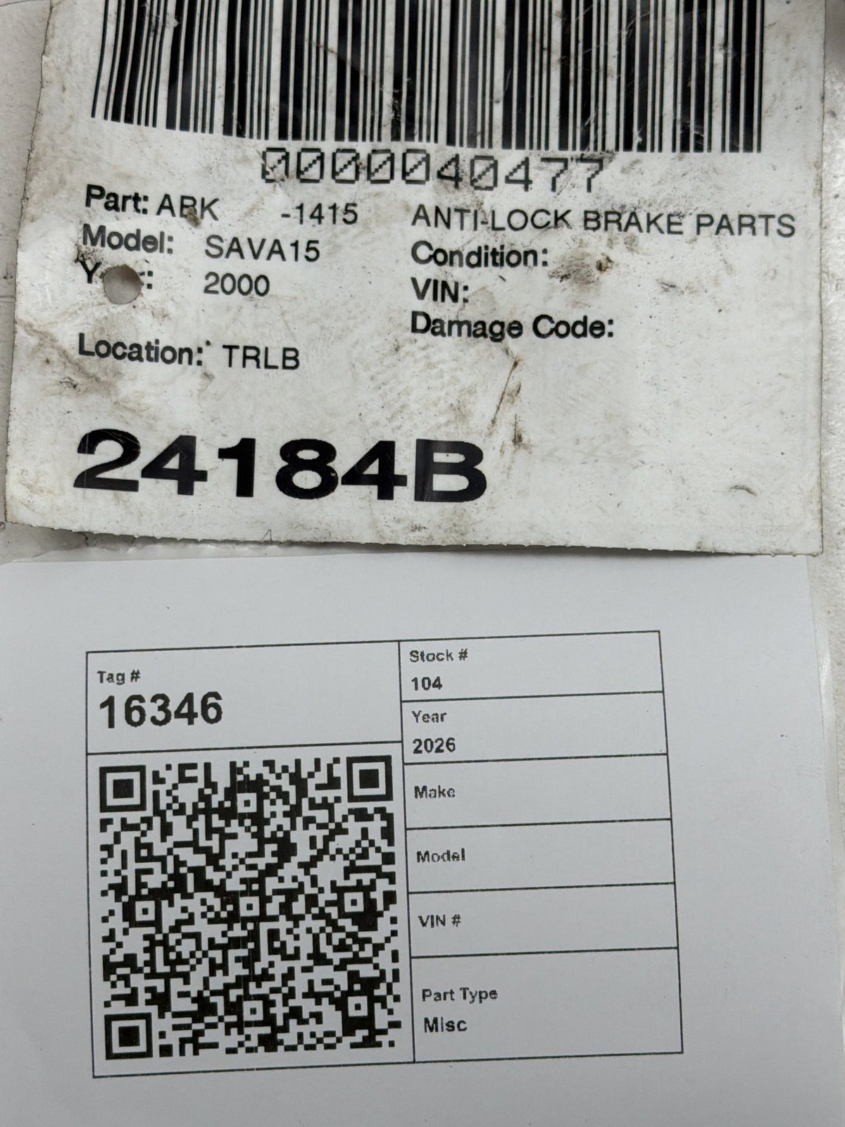1996-2001 Chevrolet Suburban 1500 ABS Pump Anti Lock Brake Module 12765501 OEM