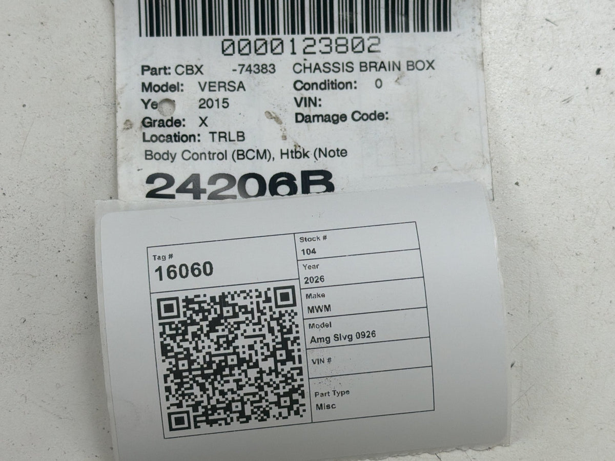 2015-2018 Nissan Versa Transmission Control Module 0260002972 OEM