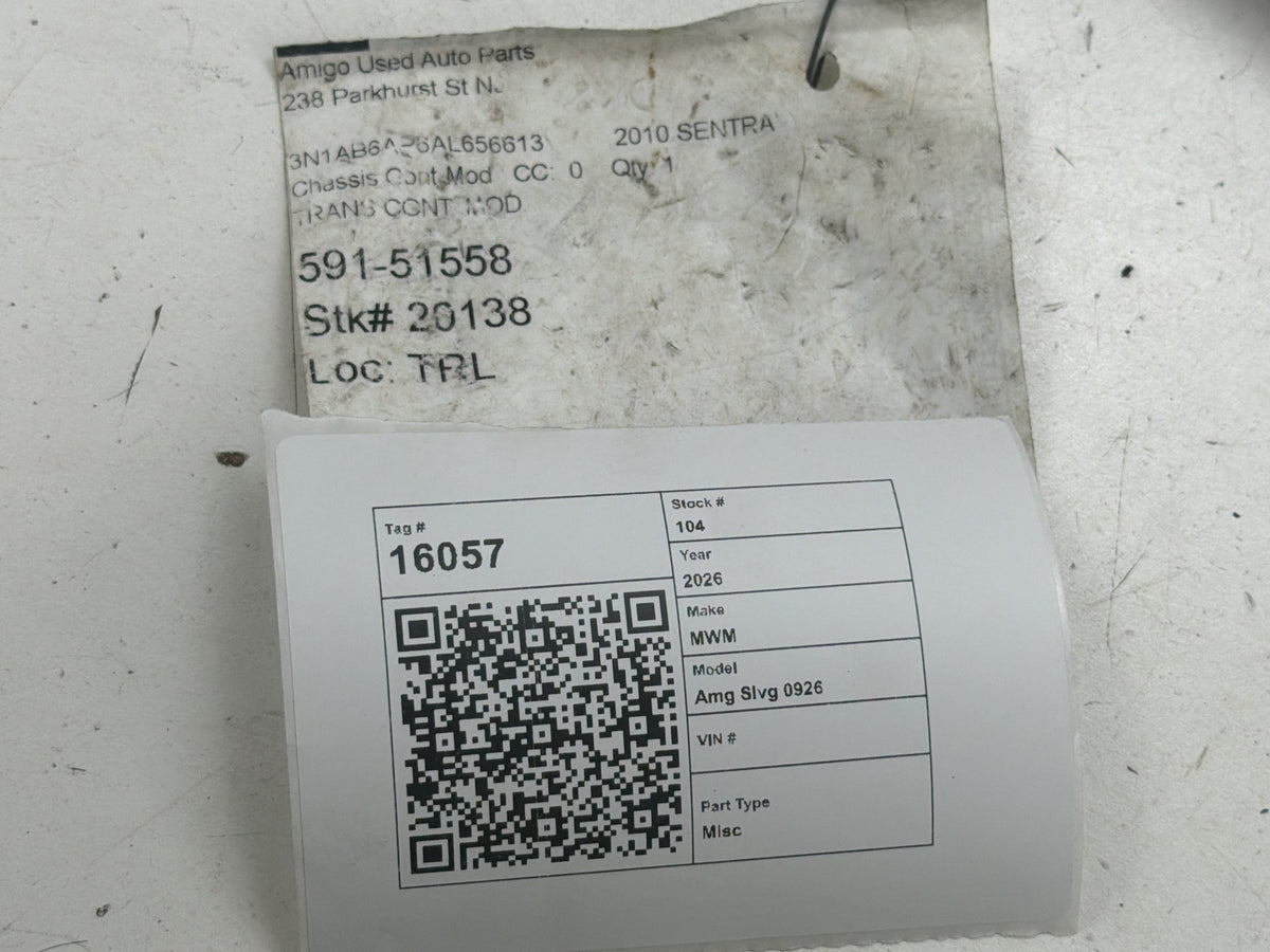 2010 Nissan Sentra Transmission Control Module TCM 31036-ZT84A OEM