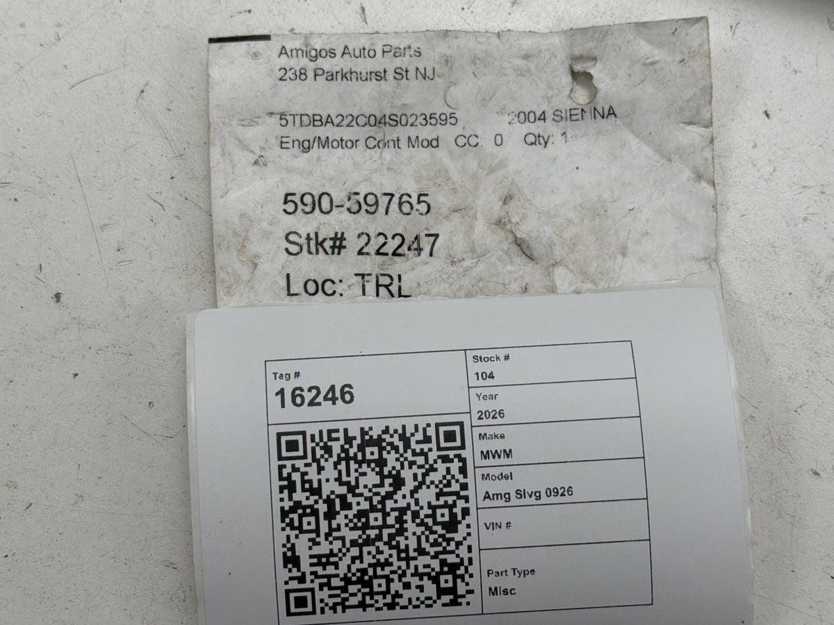 2004-2005 Toyota Sienna Engine Control Module ECU ECM Computer 89661-08103 OEM