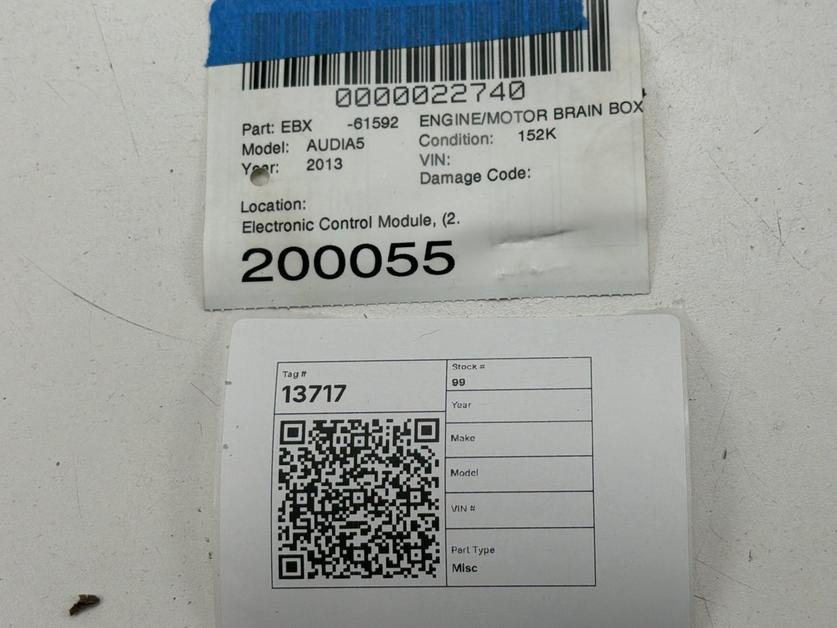 2013-2014 Audi A5 2.0L Engine Computer Control Module Unit ECU 8K5907115F OEM
