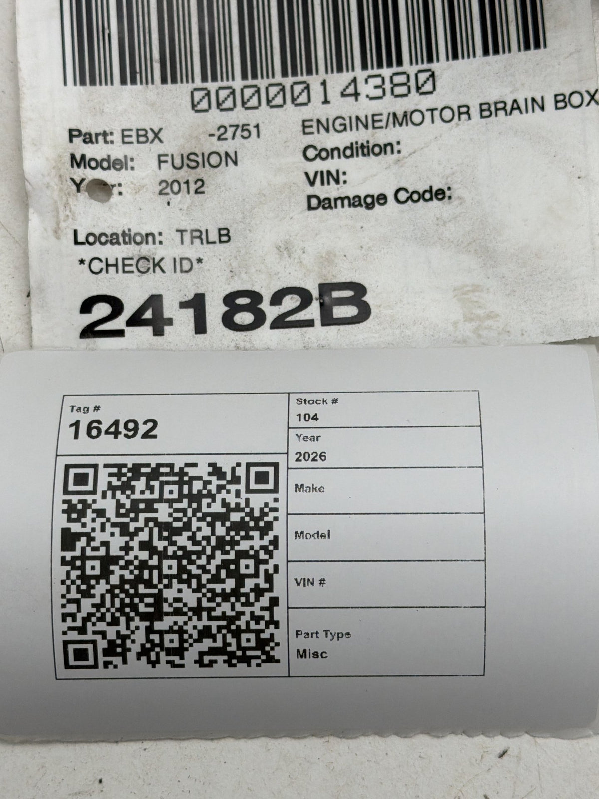 2012 Ford Fusion 2.5L Engine Control Module Unit ECU AE5A-12A650-FKB OEM