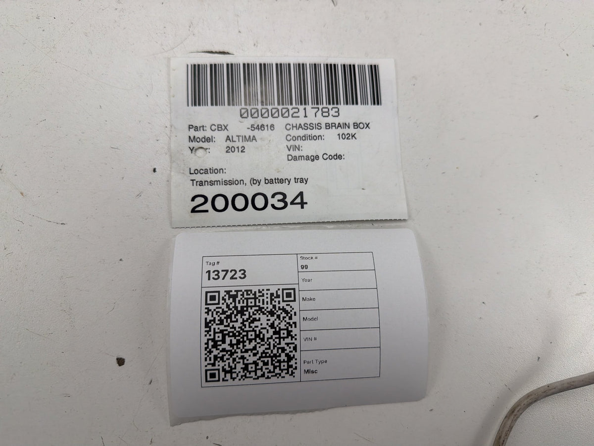 2010-2012 Nissan Altima 2.5L Transmission Control Module 31036 ZX00D OEM