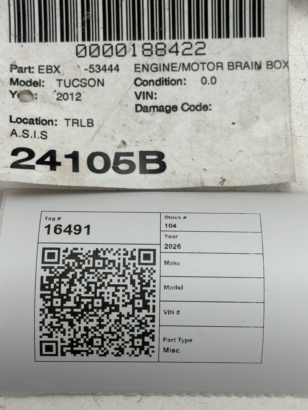 2011-2013 Hyundai Tucson Engine Computer Control Module 39136-2G822 OEM