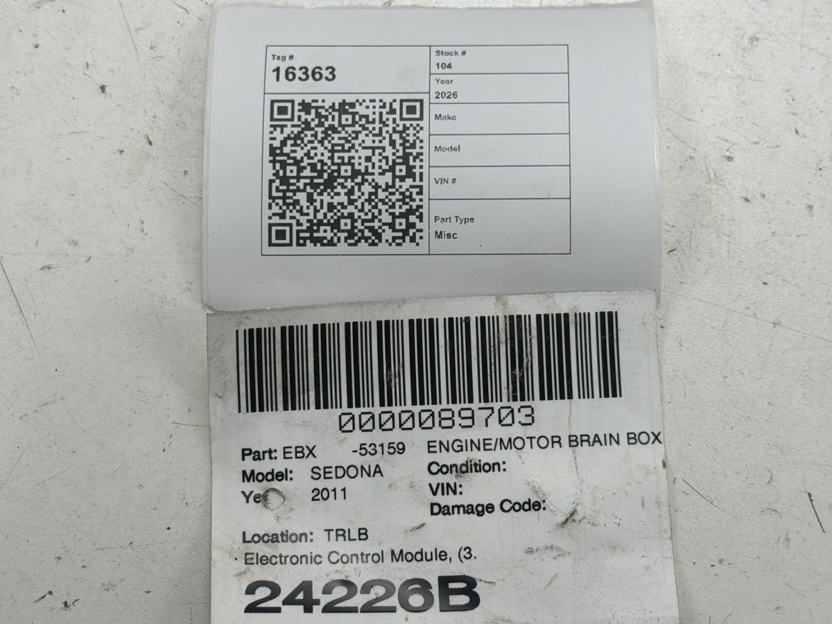 2011-2012 Kia Sedona Engine Control Module ECU ECM PCM Brain Box OEM