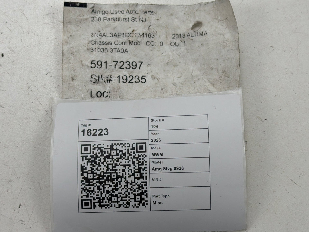 2013-2015 Nissan Altima Transmission Control Module 31036-3TA0A OEM