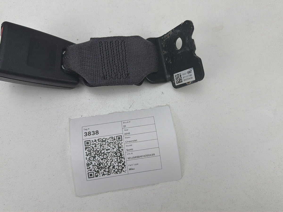 2012-2020 Chevrolet Sonic Rear Left Side Seat Belt Buckle Receiver OEM
