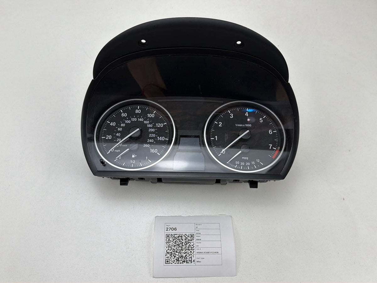 2013-2015 BMW X1 E84 Instrument Gauge Cluster Speedometer 9284265-02 OEM