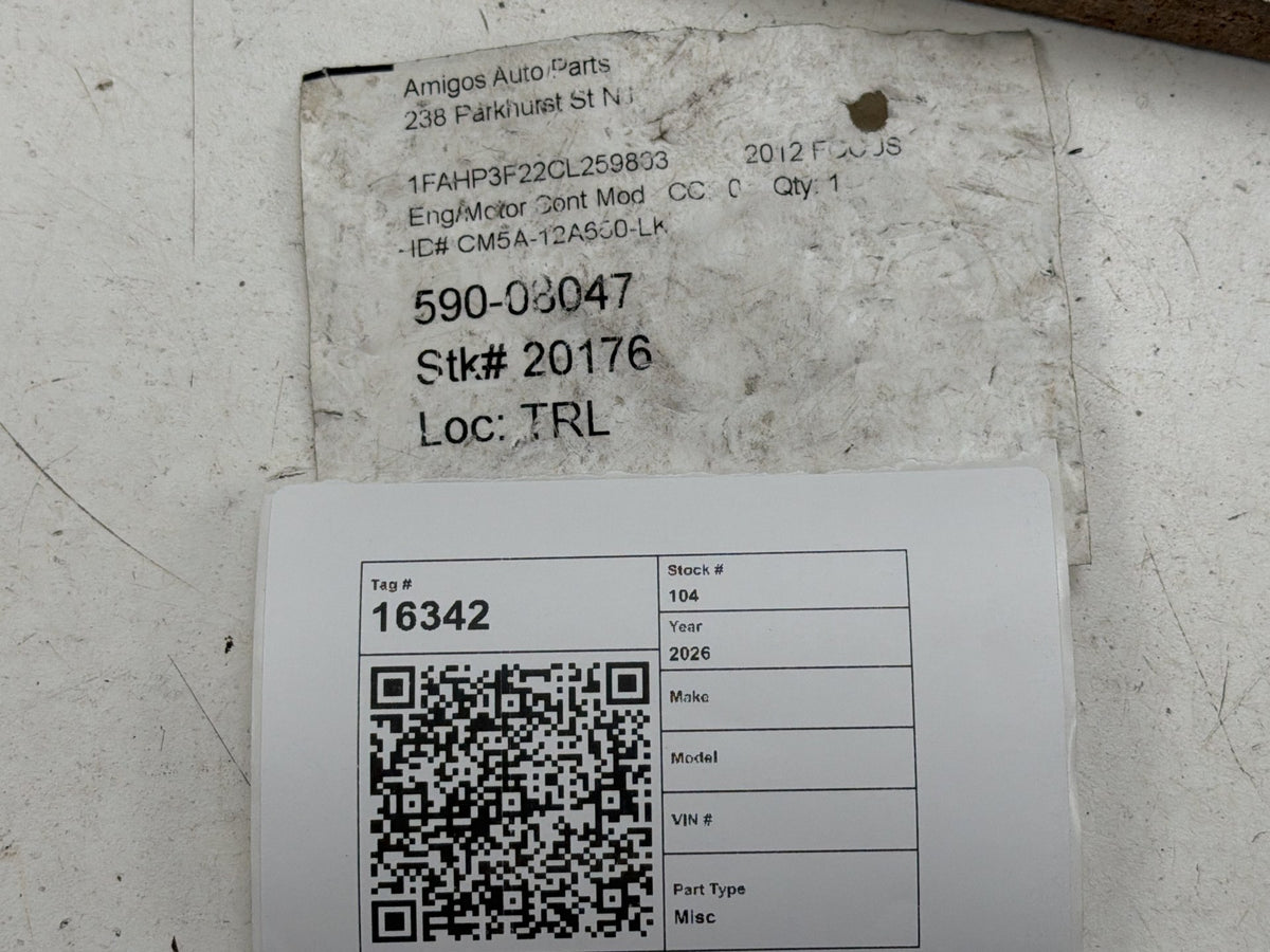 2012-2013 Ford Focus Engine Computer Module Unit PCM ECU CM5A-12A650-LK OEM