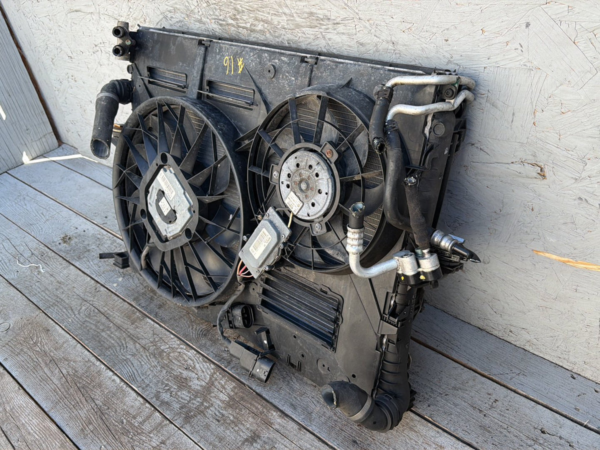 2003-2006 Porsche Cayenne Radiator Condenser w/ Cooling Fan OEM