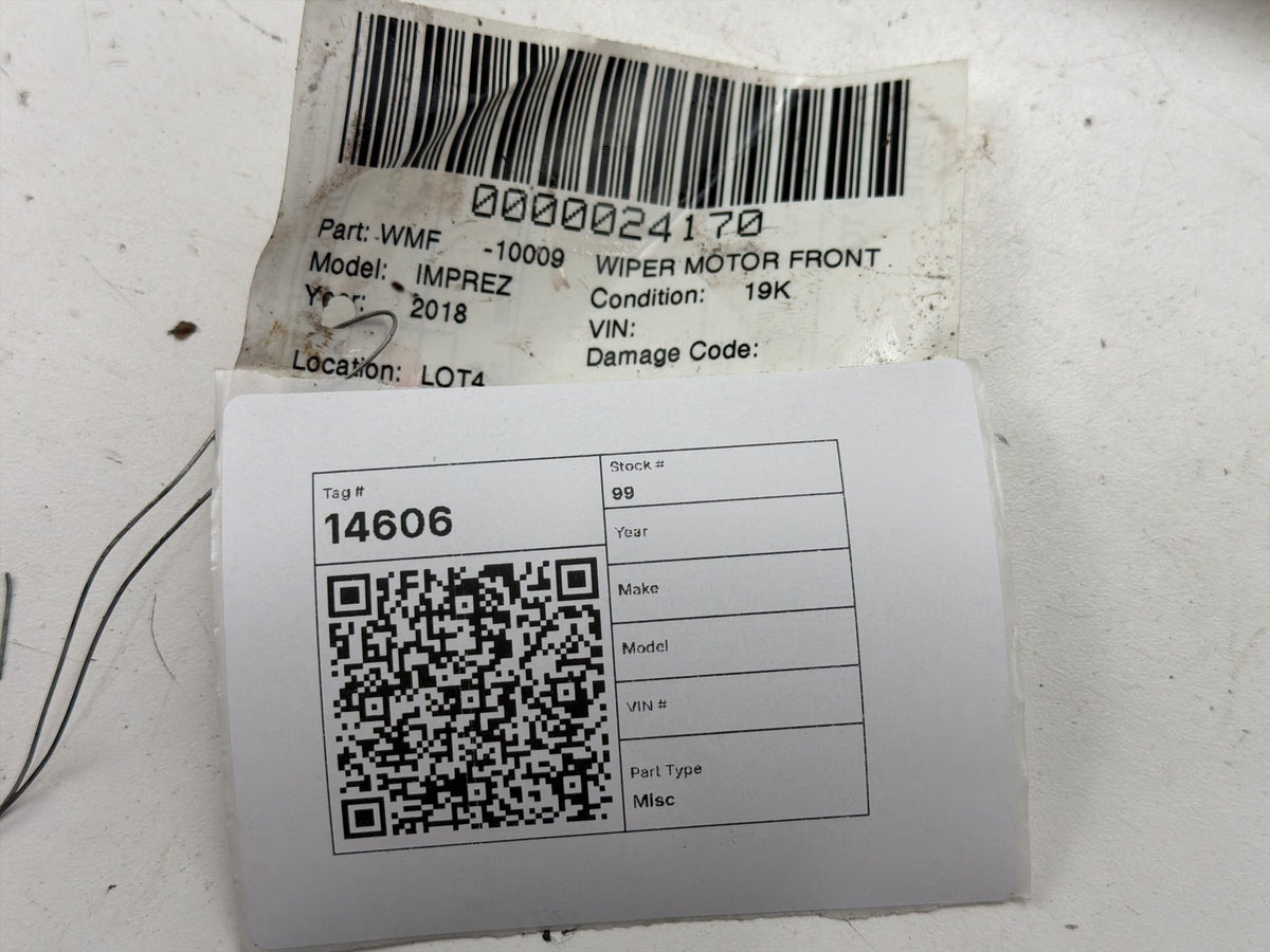 2019-2023 Subaru Impreza Front Windshield Wiper Motor 86511FL01A OEM