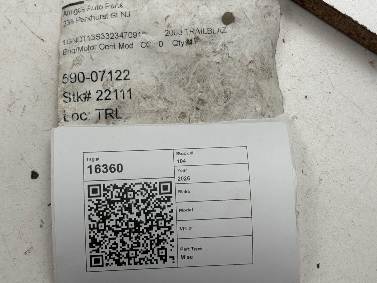 2003-2005 Chevrolet Trailblazer Engine Computer ECU ECM PCM 12574976 OEM