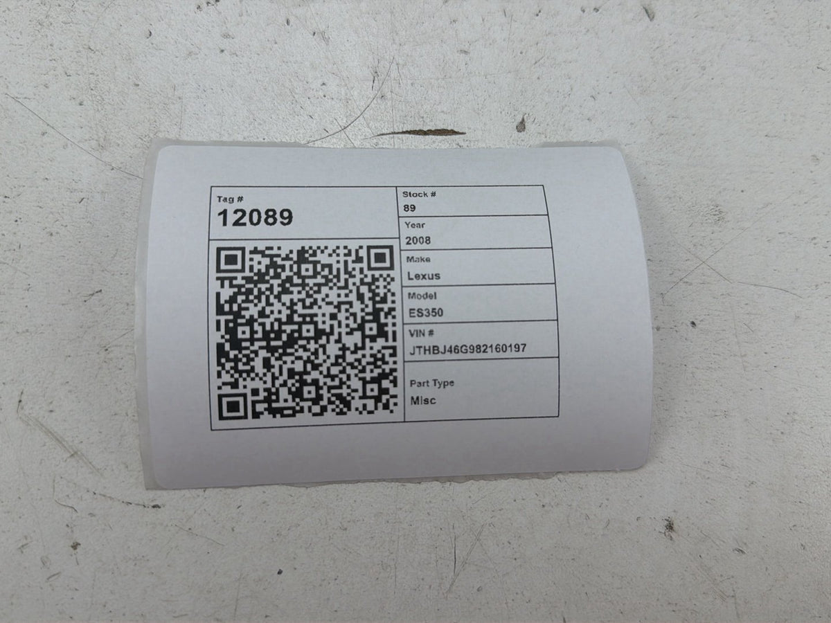 2007-2009 Lexus ES350 Front Left Driver Side Seat Headrest Black Leather OEM