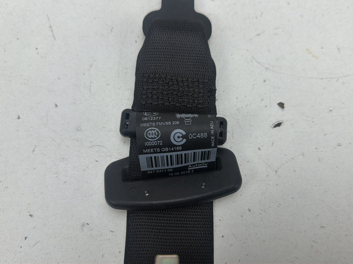2014-2017 Maserati Ghibli Rear Middle Seat Belt Retractor Assembly Black OEM