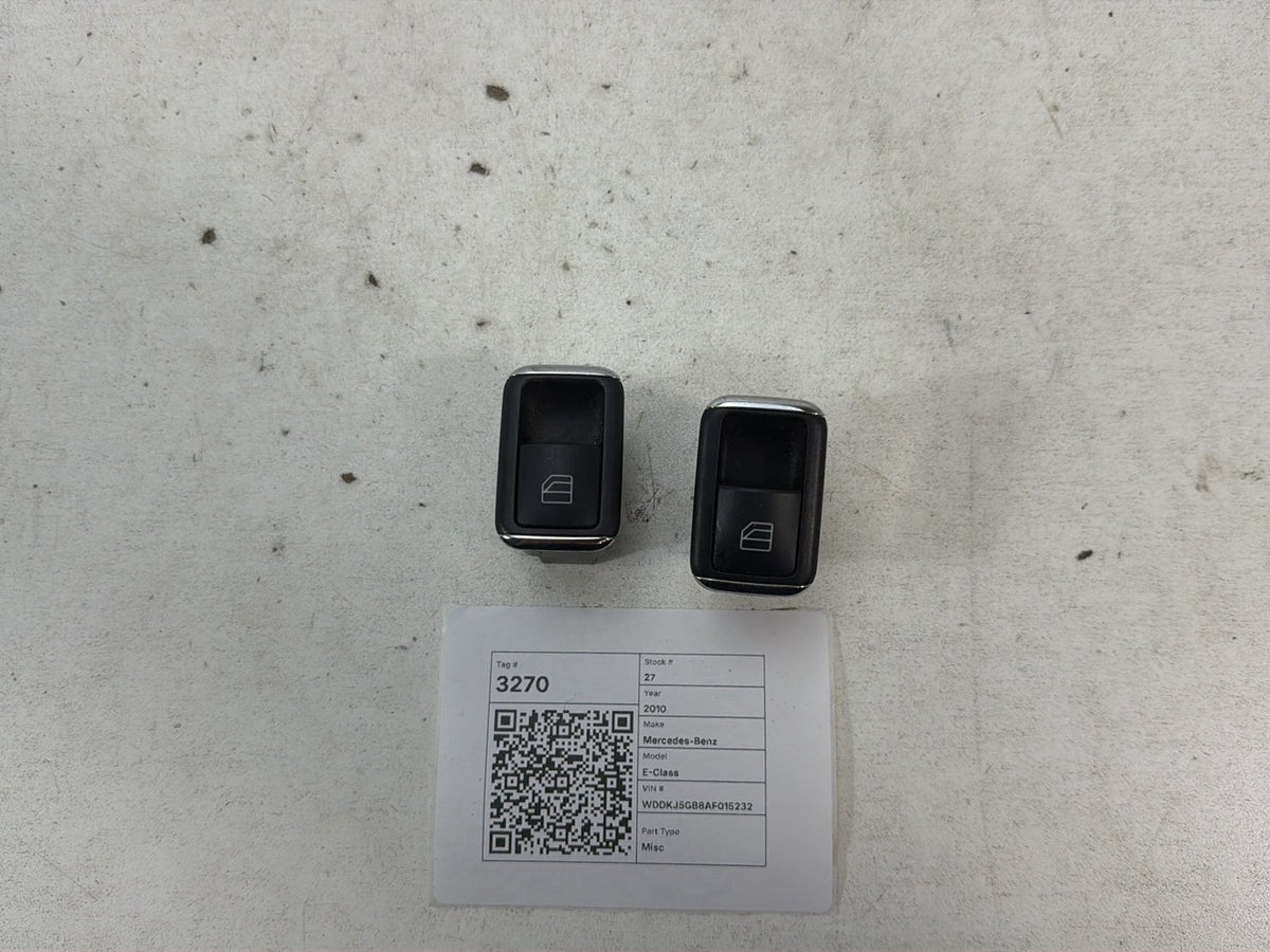 2010-2016 Mercedes-Benz E-Class Coupe Rear Left & Right Window Switch Set OEM