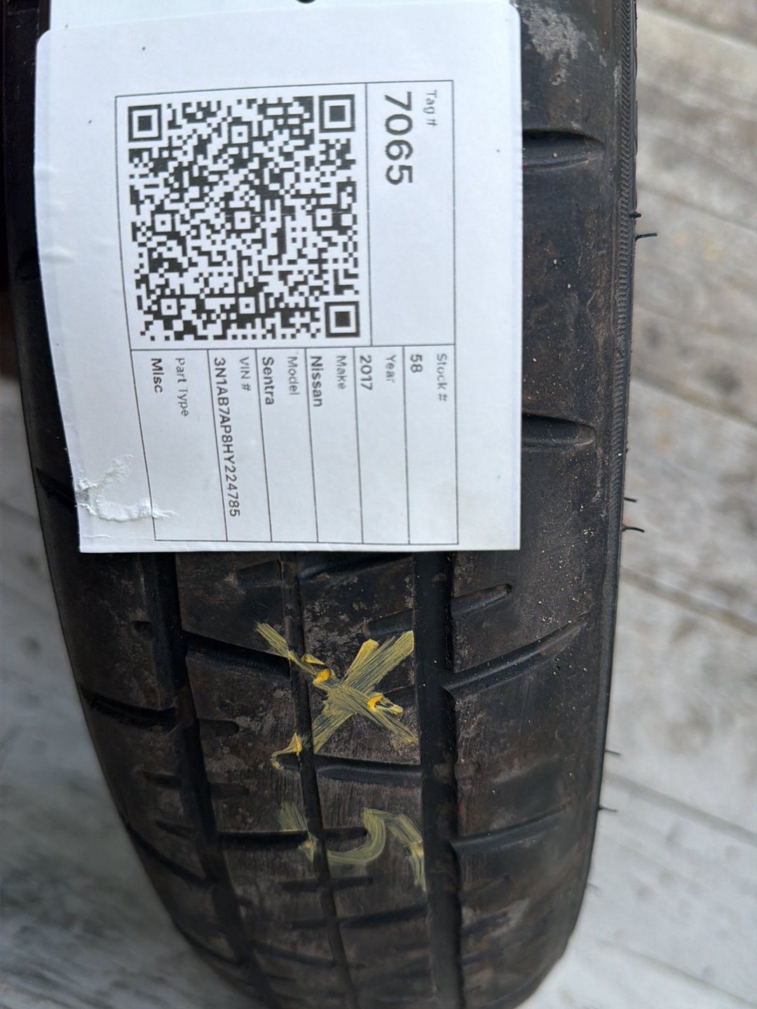 2016-2019 Nissan Sentra Emergency Spare Tire Wheel Rim Compact Donut OEM