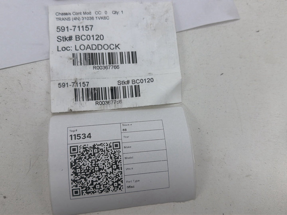 2011-2012 Nissan Rogue - Transmission Control Module 31036-1VK6C OEM
