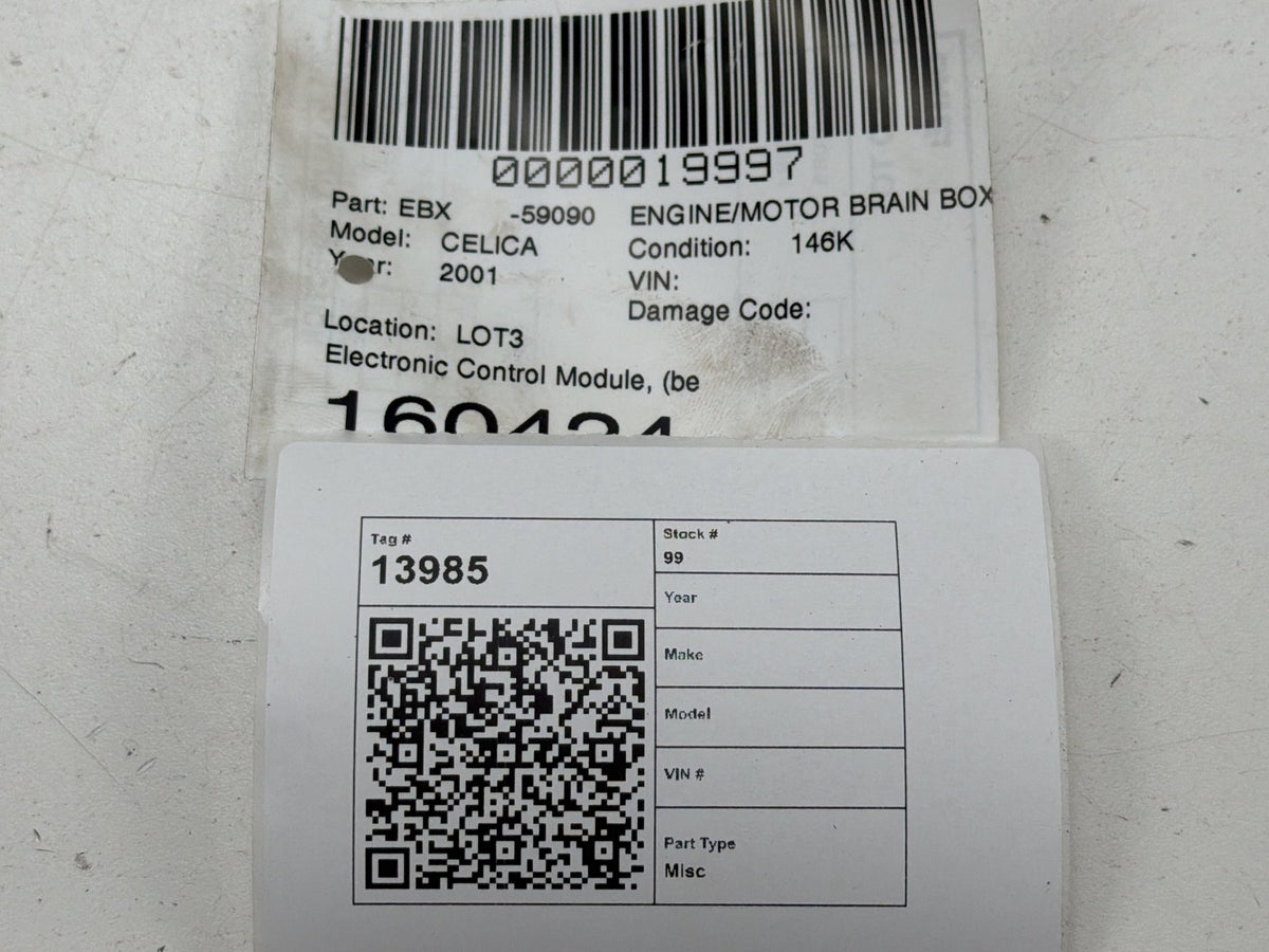 2000-2002 Toyota Celica Engine Computer Control Module 89666-20093 OEM