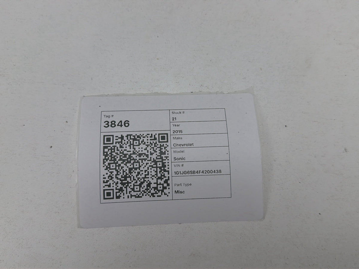 2013-2016 Chevrolet Sonic Front Passenger Right Seat Headrest OEM