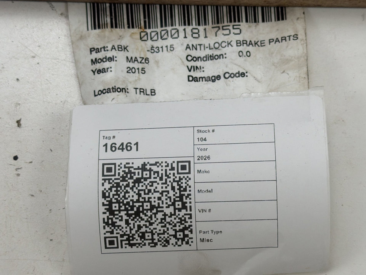 2014-2015 Mazda 6 Anti-lock Brake Abs Pump Module GHP9-437A0 OEM