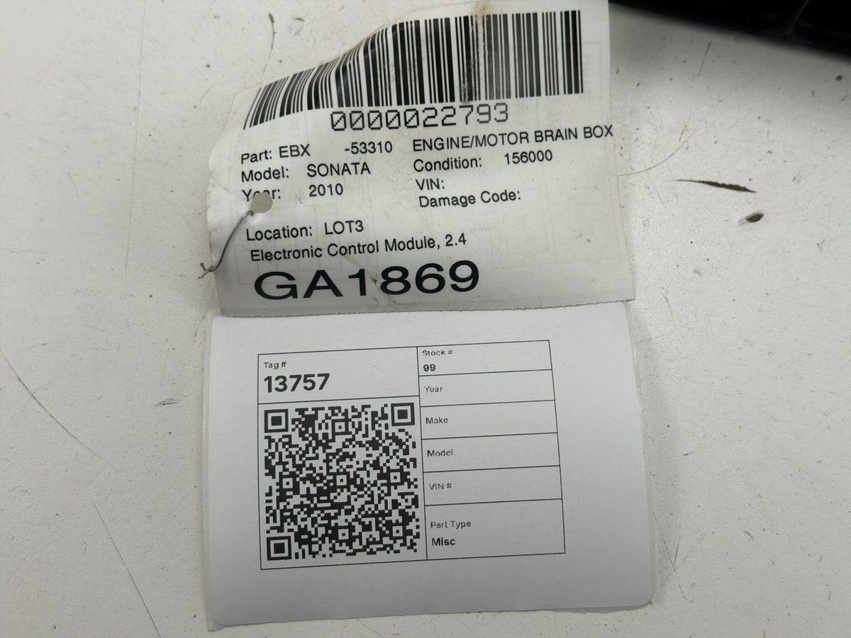 2009-2010 Hyundai Sonata 2.4L Engine Control Module Unit ECU 39100-2G352 OEM