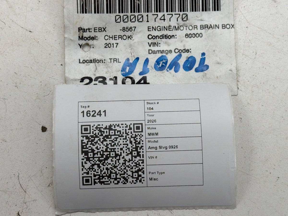 2016-2017 Jeep Cherokee Engine Computer Control Module P68258531AB OEM