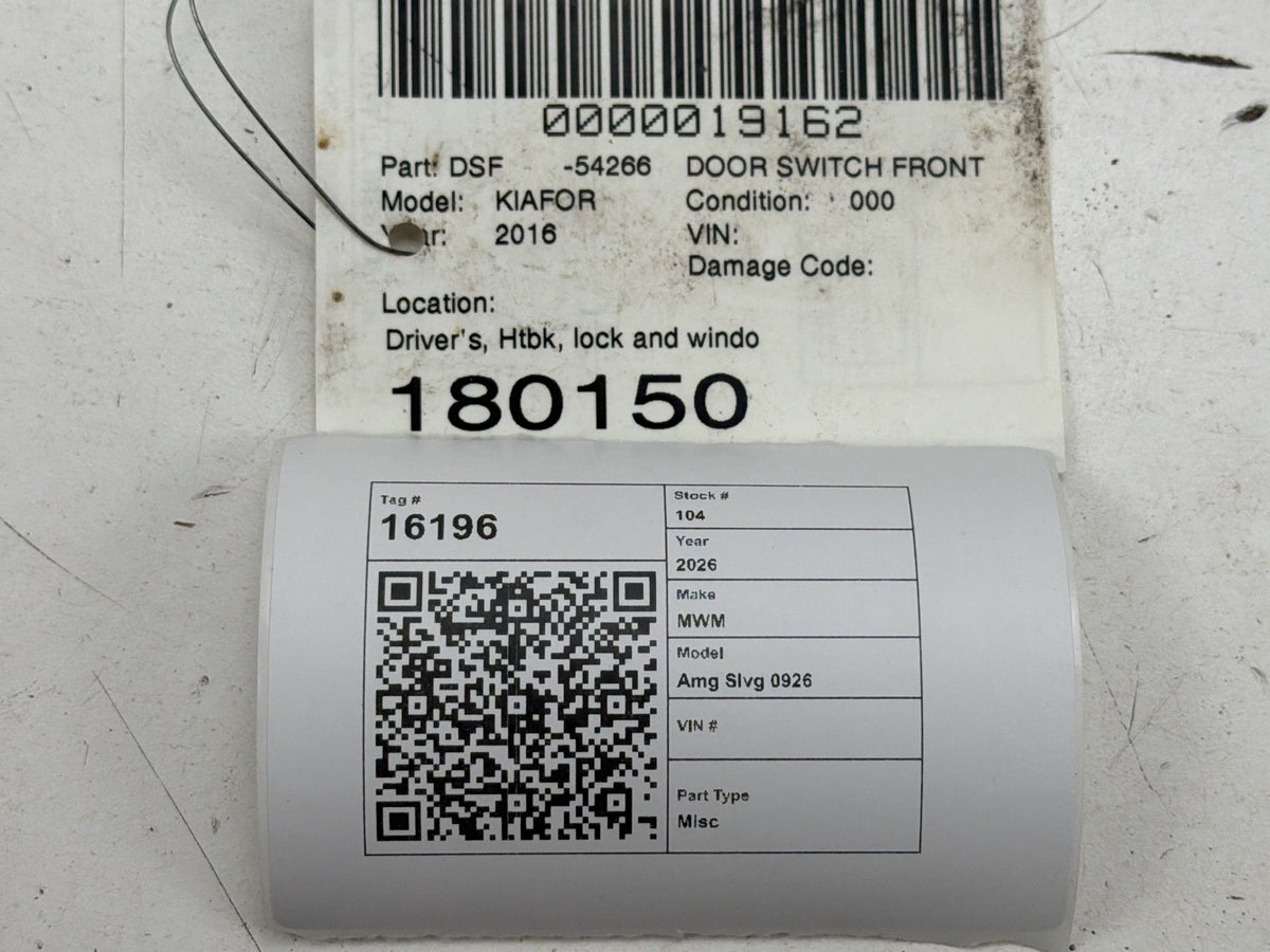 2014-2018 Kia Forte Front Left Driver Side Window Master Switch 93571-A7200 OEM