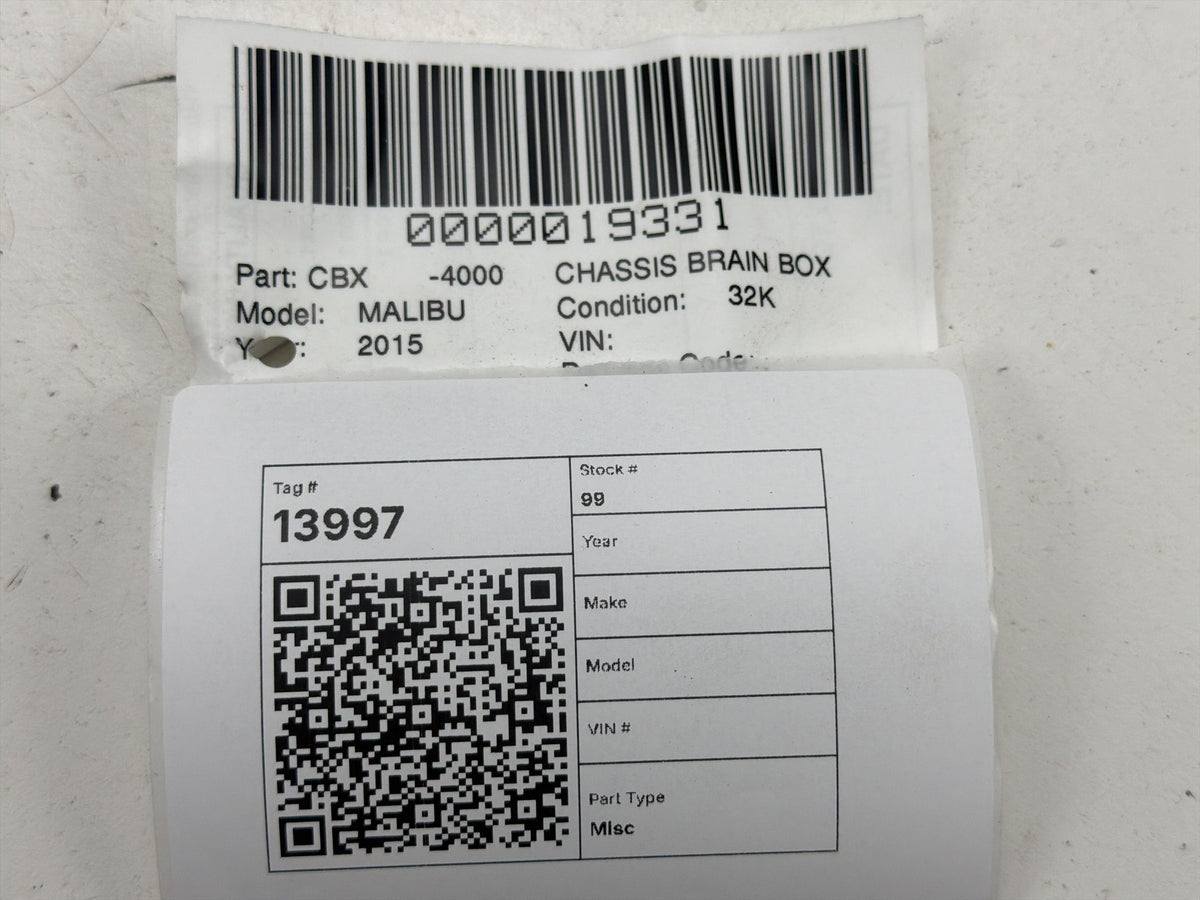 2015-2017 Chevrolet Malibu - Diagnostic Computer Control Module 812586170 OEM