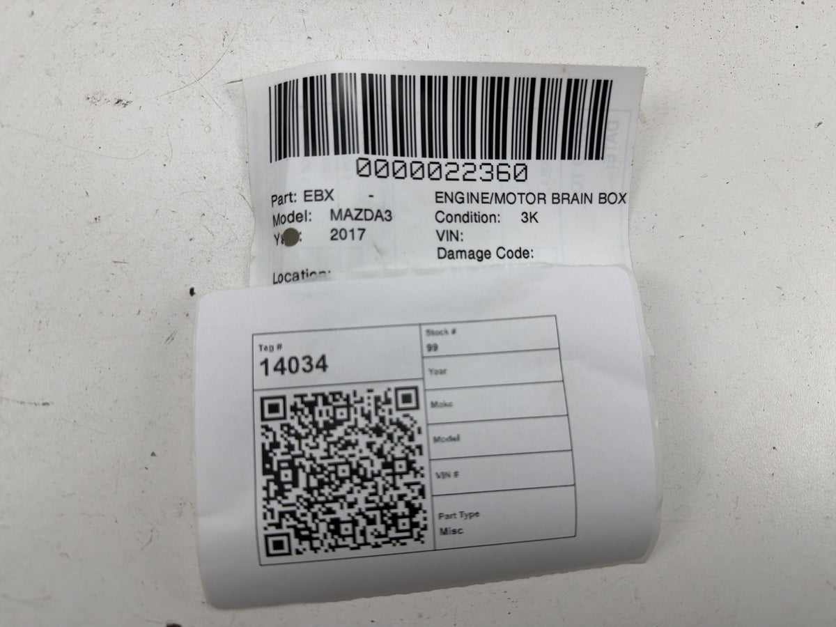 2017-2018 Mazda 3 - 2.0L Engine Computer Control Module E6T67887HZC OEM