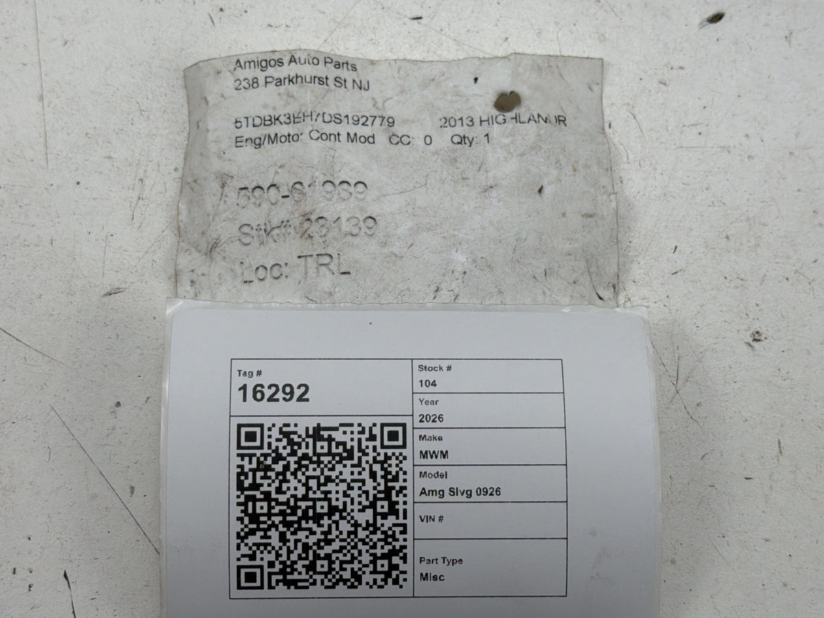 2013 Toyota Highlander Engine Control Module ECM ECU 89661-0E630 OEM