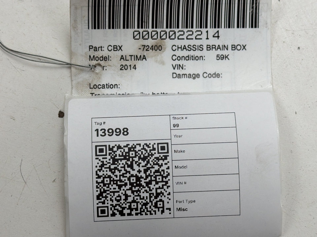 2013-2014 Nissan Altima - Transmission Control Module 310369HM0A OEM