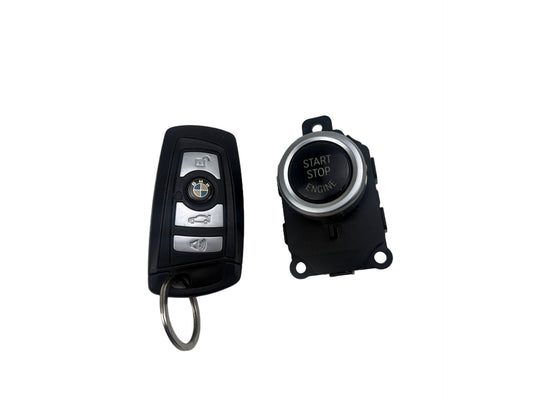 2011-2016 BMW 550i xDrive Ignition Start Stop Button Switch With Key Fob OEM