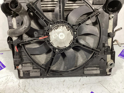 2007-2013 BMW E70 X5 Radiator Condenser Intercooler w & Electric Cooling Fan OEM