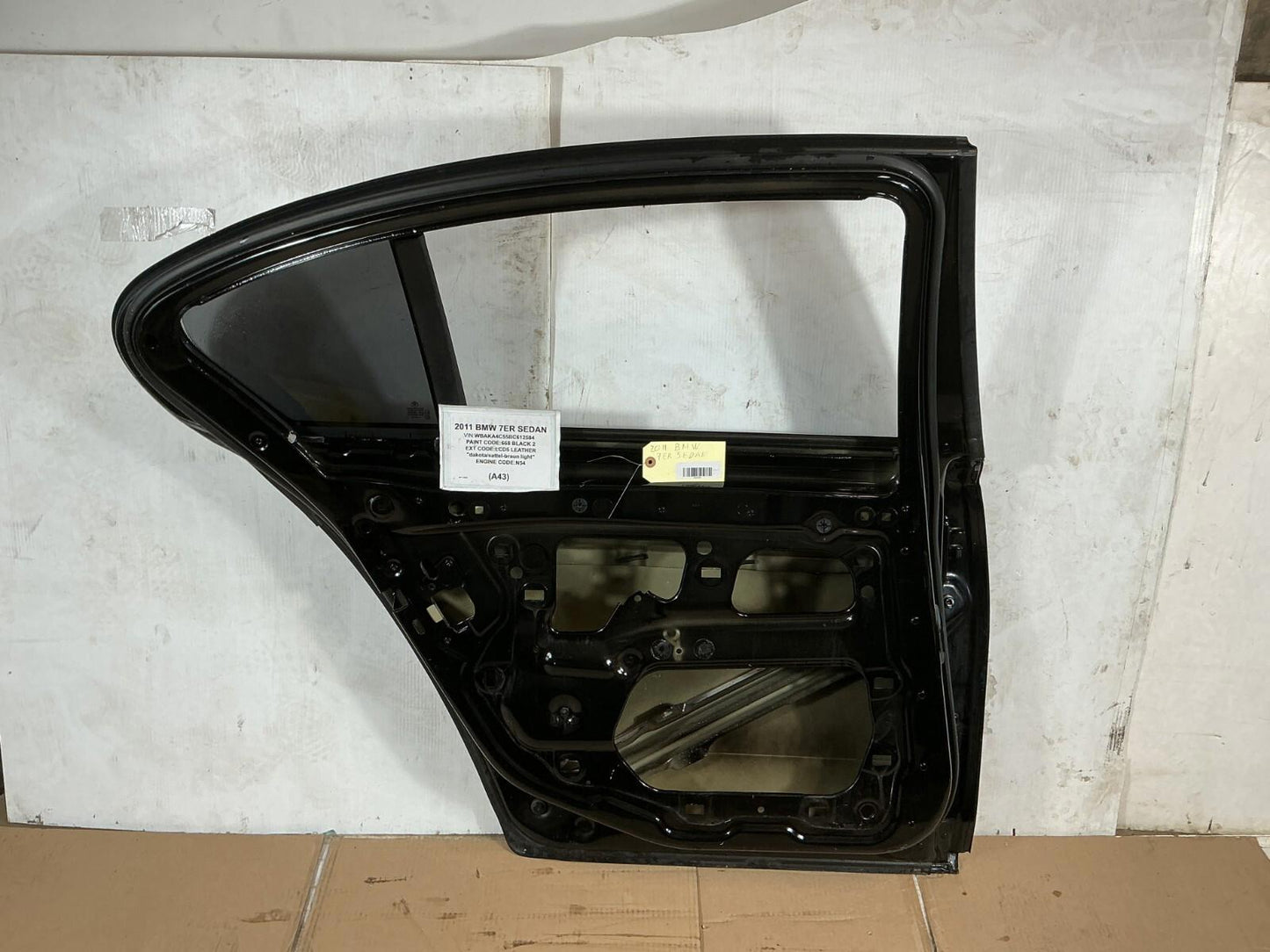 2009 - 2015 BMW 740i F01 Rear Left Driver Side Door Shell Panel OEM.