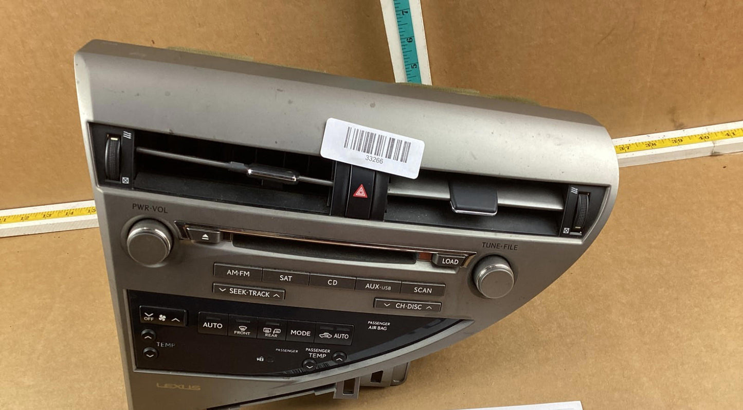 2010-2012 Lexus RX350 Navigation Climate Control Radio Receiver CD Player OEM