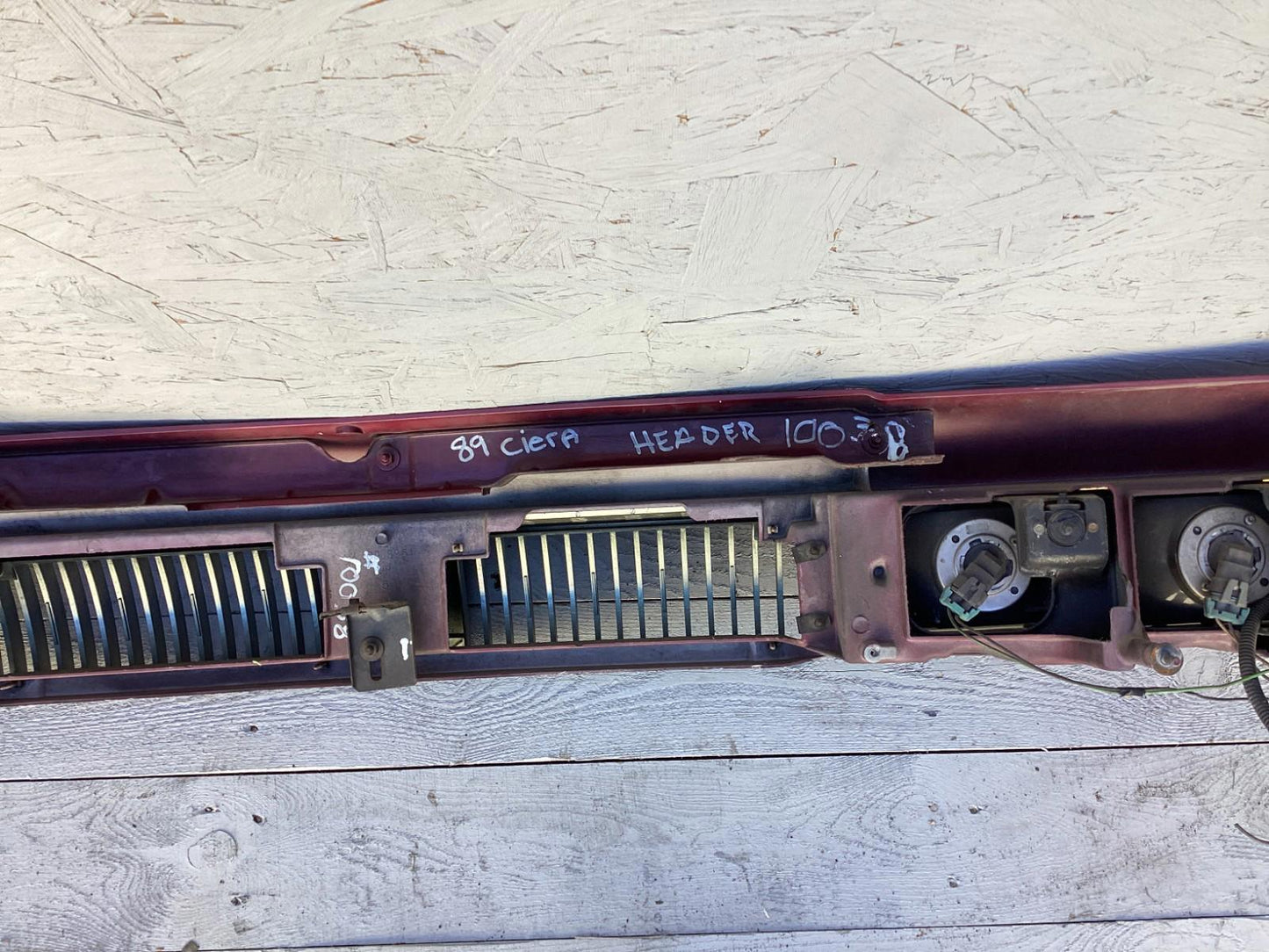 1987-1996 Oldsmobile Cutlass Ciera Front Headlight Header Panel 10068954 OEM