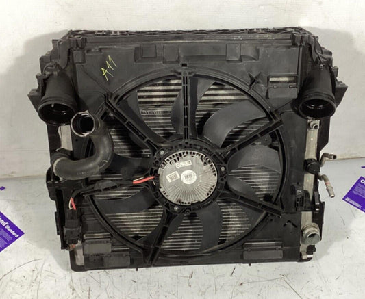 2007-2013 BMW E70 X5 Radiator Condenser Intercooler w & Electric Cooling Fan OEM